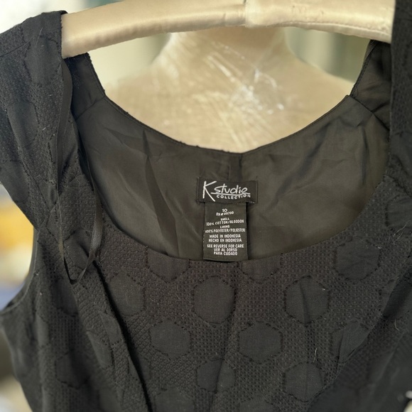 K studio collection Black Sheath Mini Dress with Flutter Sleeves - Picture 2 of 3